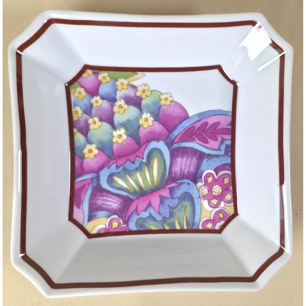 Baum Brothers Full Bloom Fine Porcelain Catchall Entryway Hallway Dish Boxed